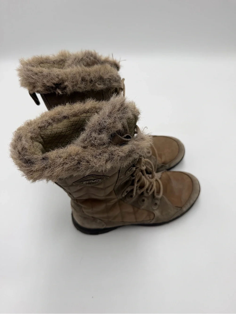 Teva Lenawee Leather Waterproof Tall Womens Winter Boots Brown US Size 9